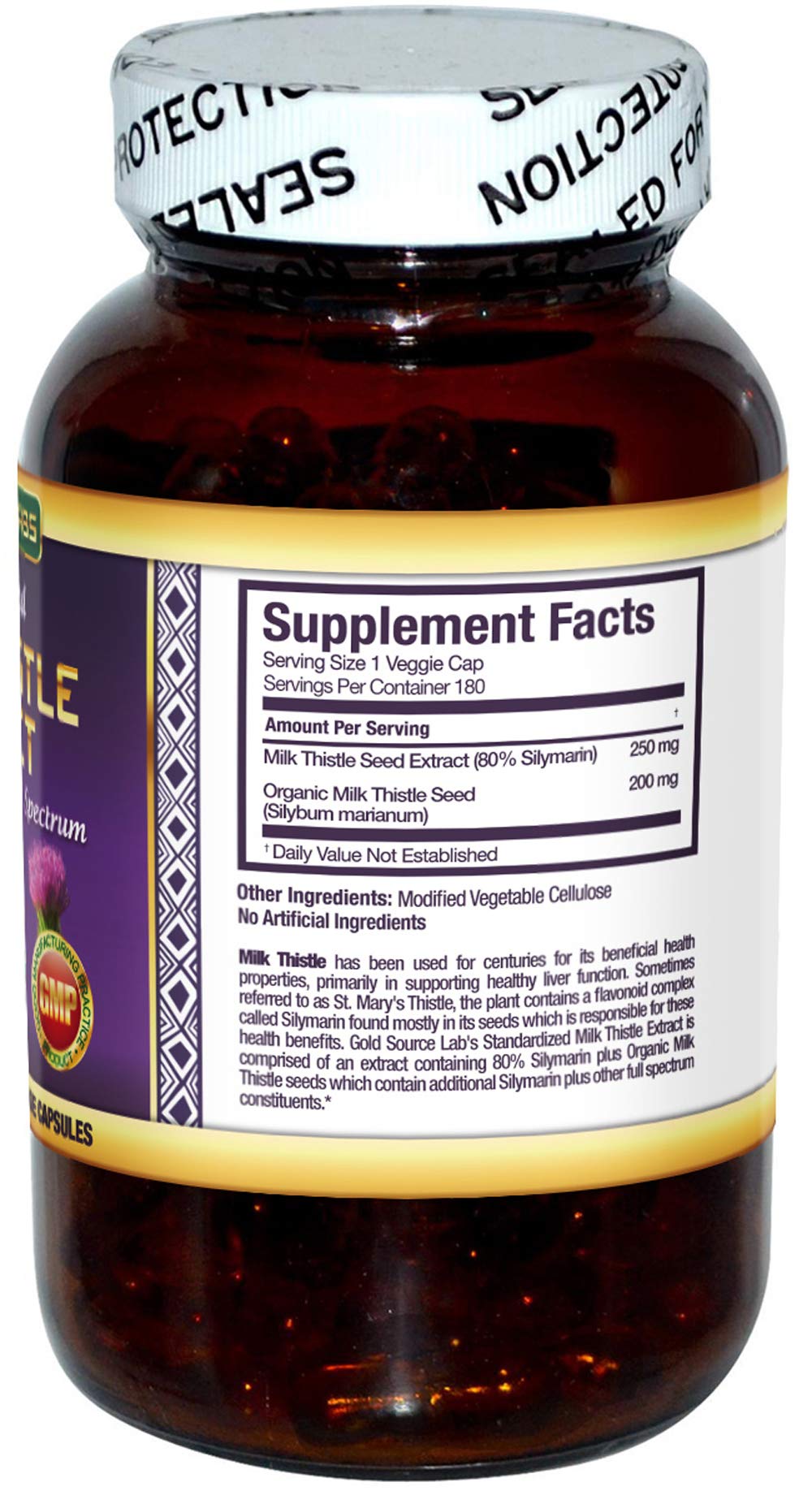 Illustration of 80% silymarin extract from milk thistle
