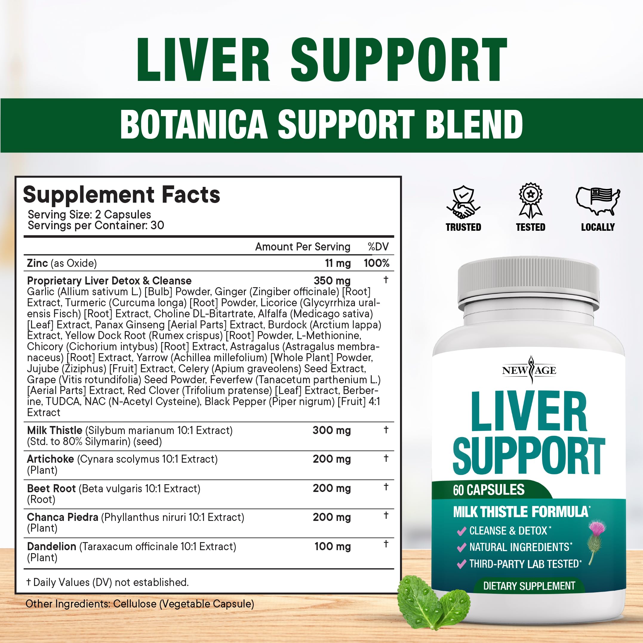 Milk thistle and chanca piedra liver support capsules