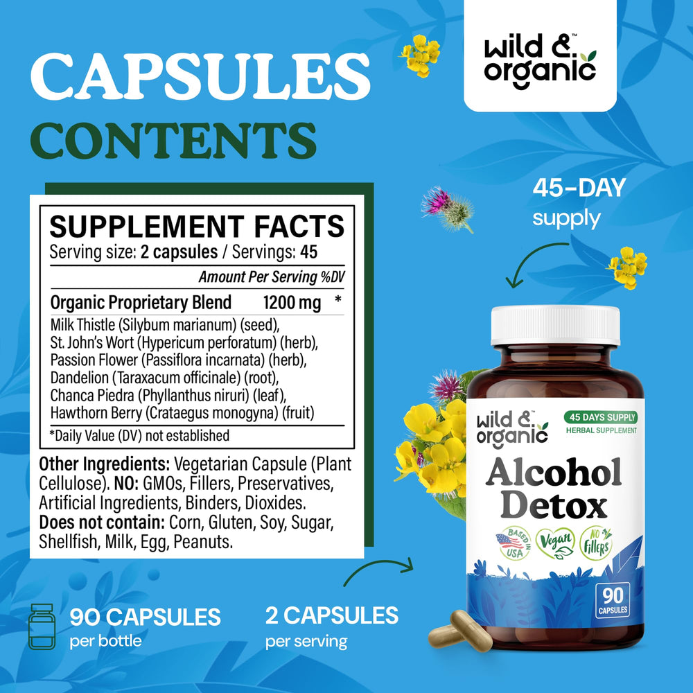 Herbal ingredients: milk thistle, dandelion, chanca piedra, and more