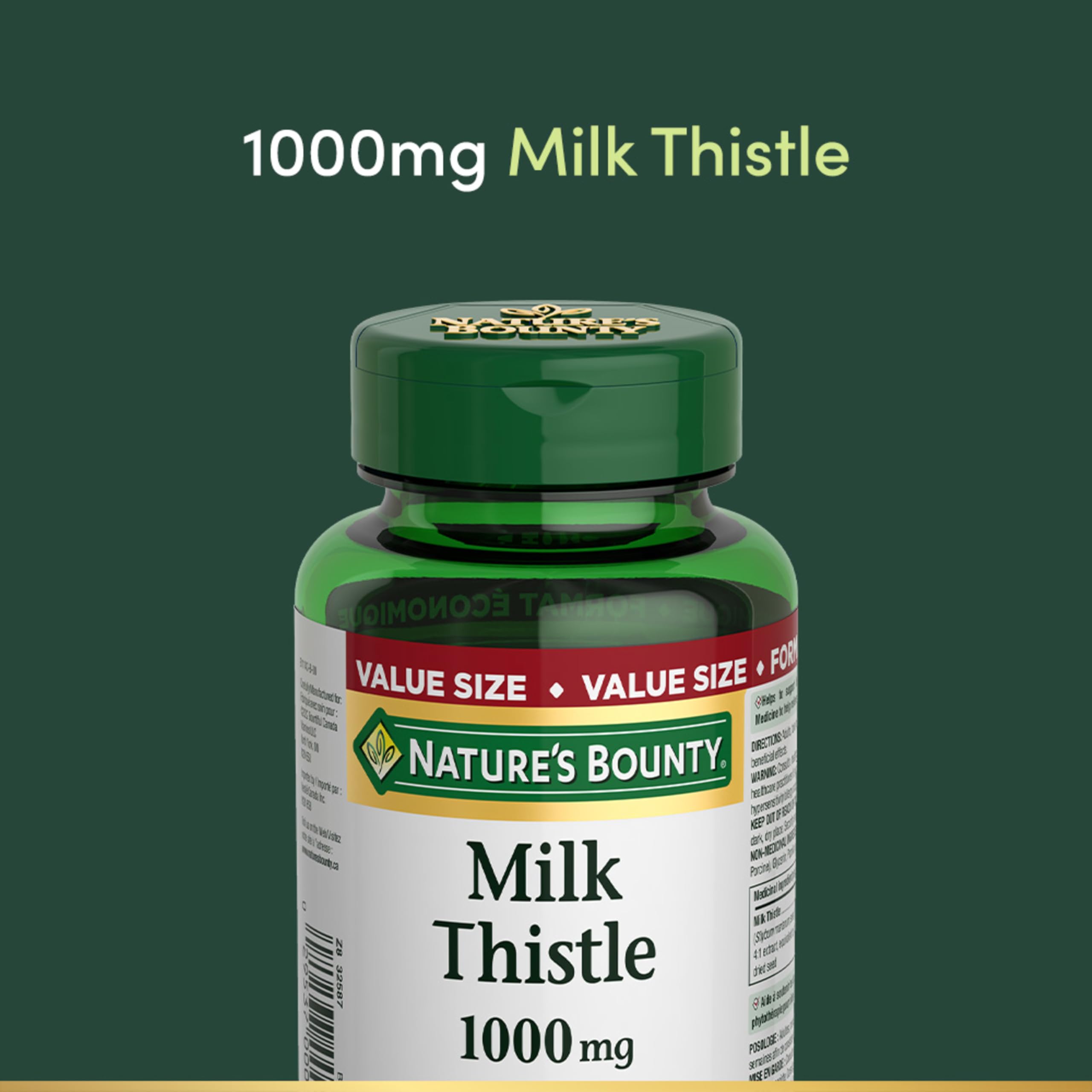 Milk thistle supplement for digestion and wellness