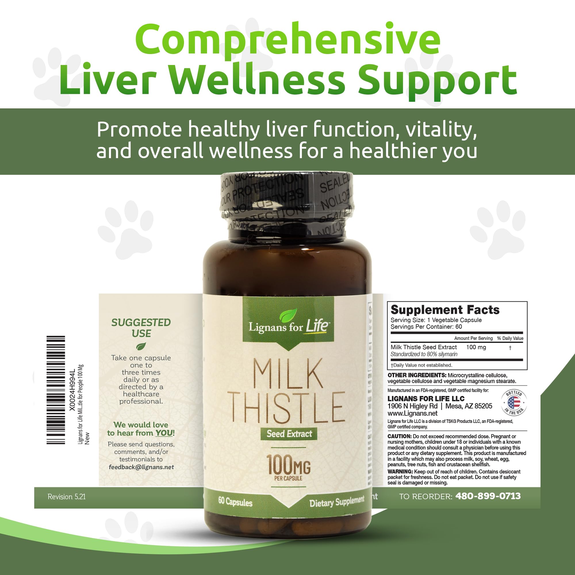 Carton and bottle indicating 60 vegetarian capsules