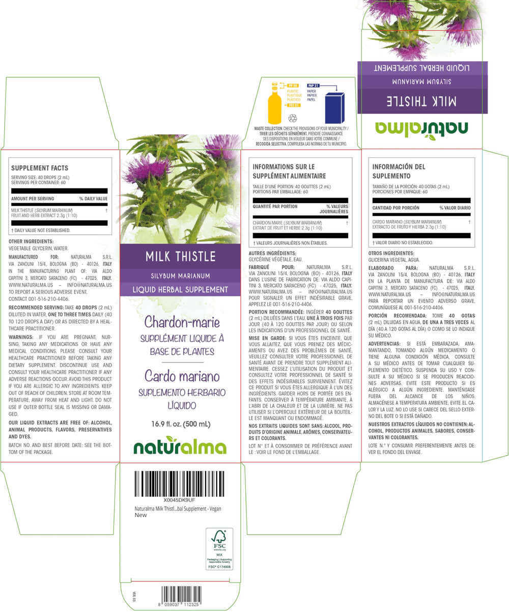 Milk thistle fruit and herb tincture drops 1:10