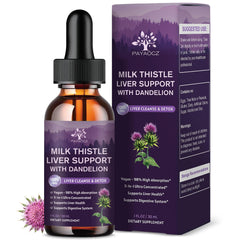 Two-pack bottles of Milk Thistle Liquid Drops 1000mg