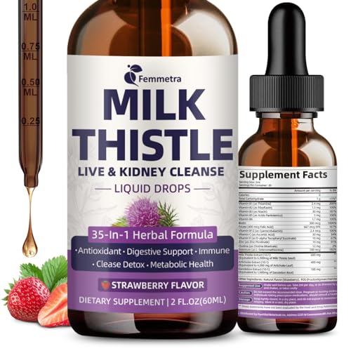 Milk Thistle Liquid Drops bottle showing 2 oz size