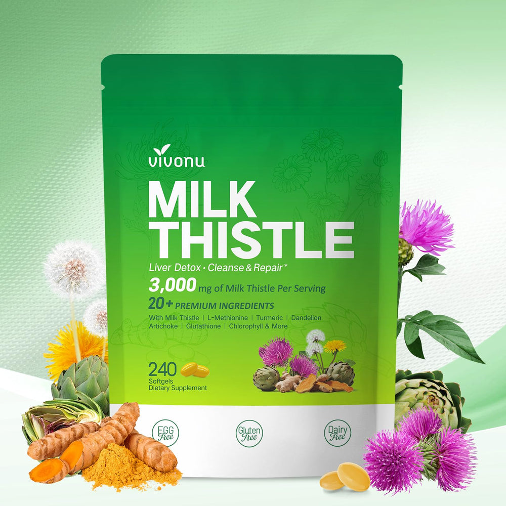 Milk Thistle Liver Detox Capsules bottle front
