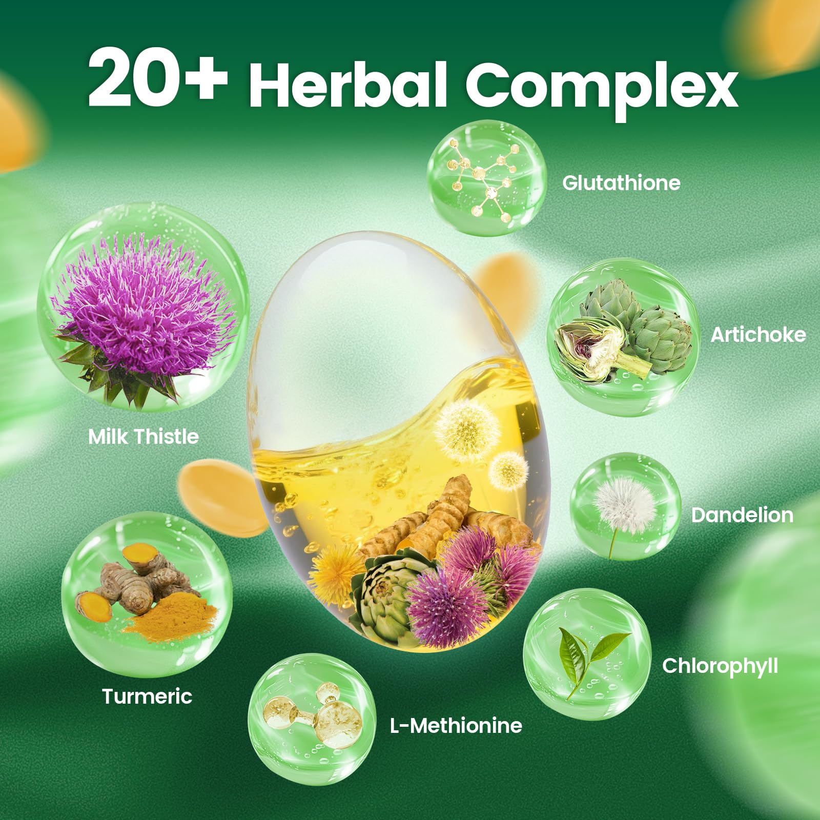 Close-up of Milk Thistle Liver Detox Capsules