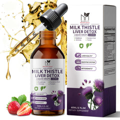 Milk Thistle Liver Support Drops bottle with dropper