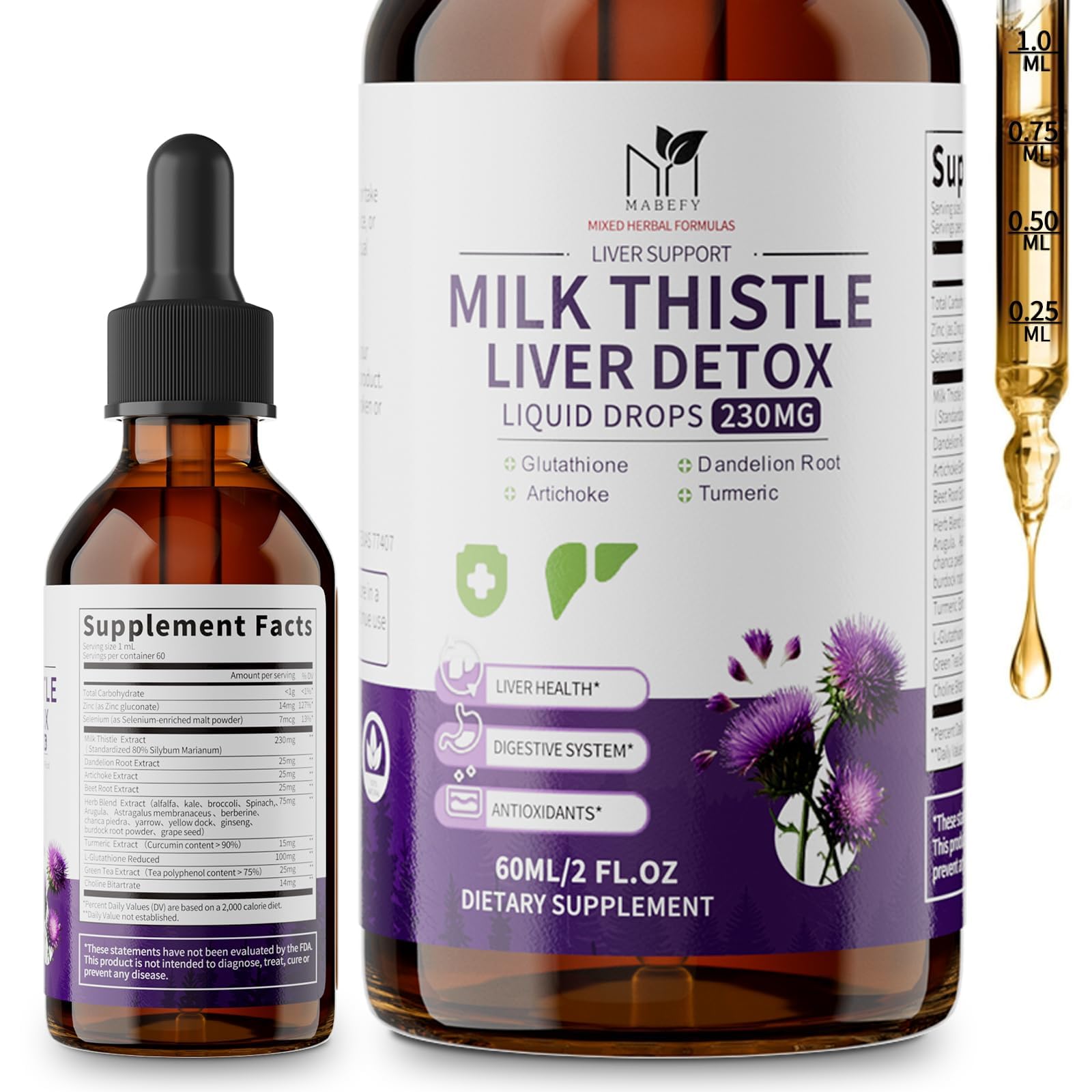 Lifestyle shot with glass of water and drops for daily use