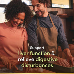 Illustration of liver support with milk thistle