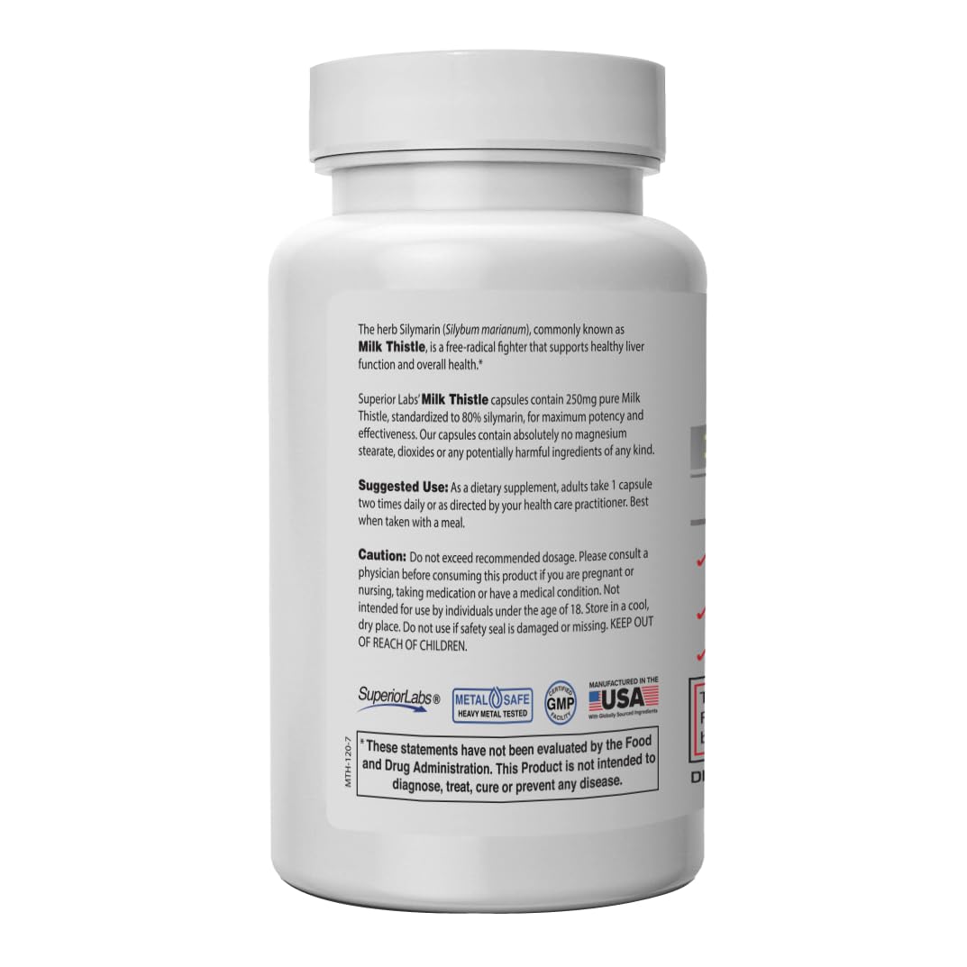 Close-up of the product label highlighting 80% Silymarin
