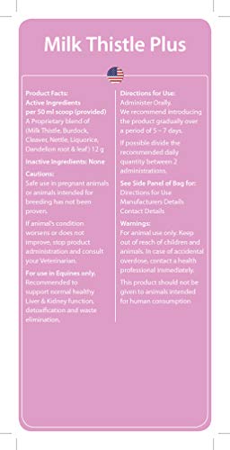 Milk Thistle Plus ingredients label
