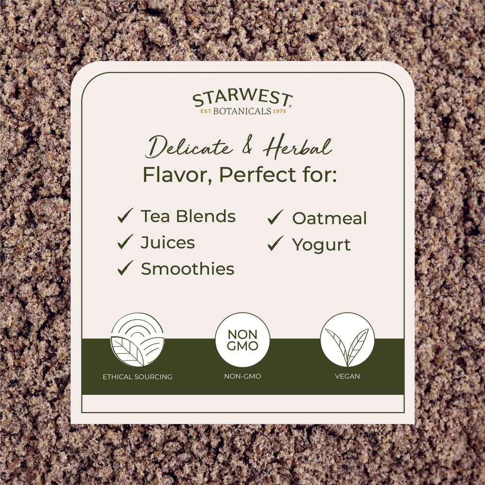 Milk thistle powder labeled kosher and non-GMO
