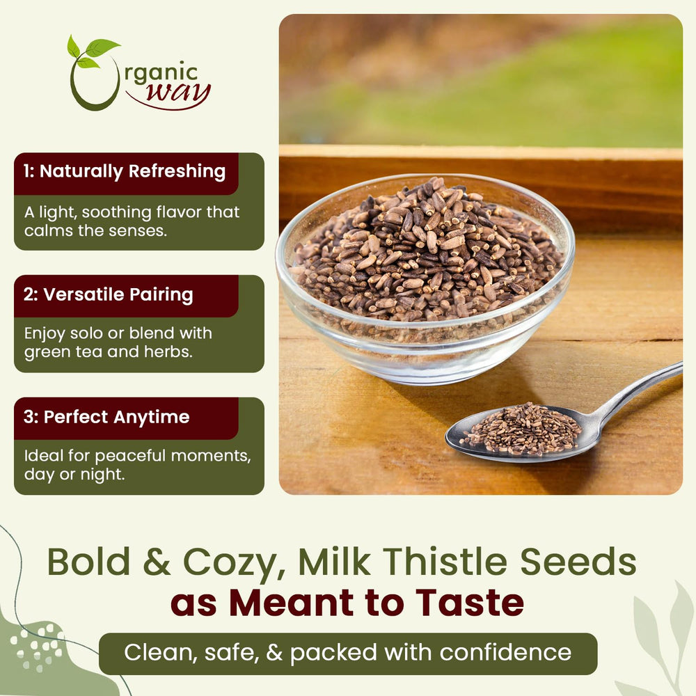 Close-up texture of milk thistle seeds