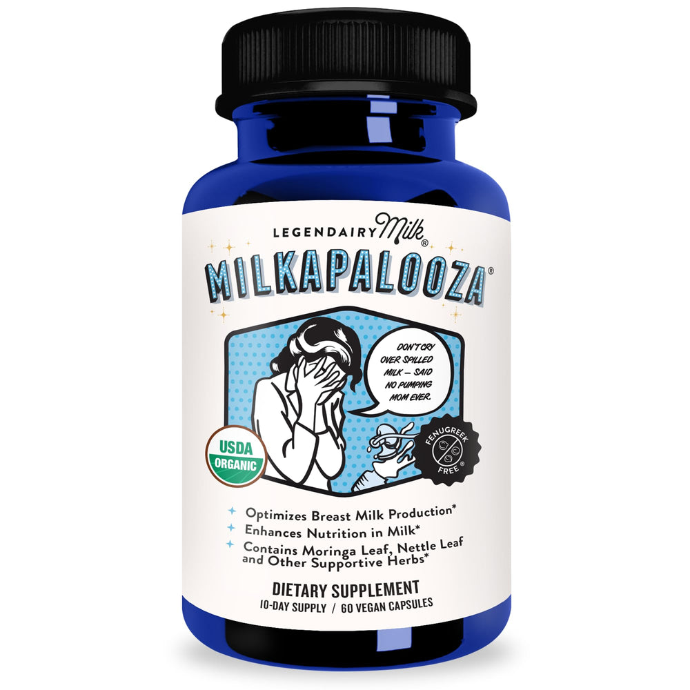 Milkapalooza lactation supplement bottle and label