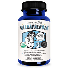 Milkapalooza lactation supplement bottle and label