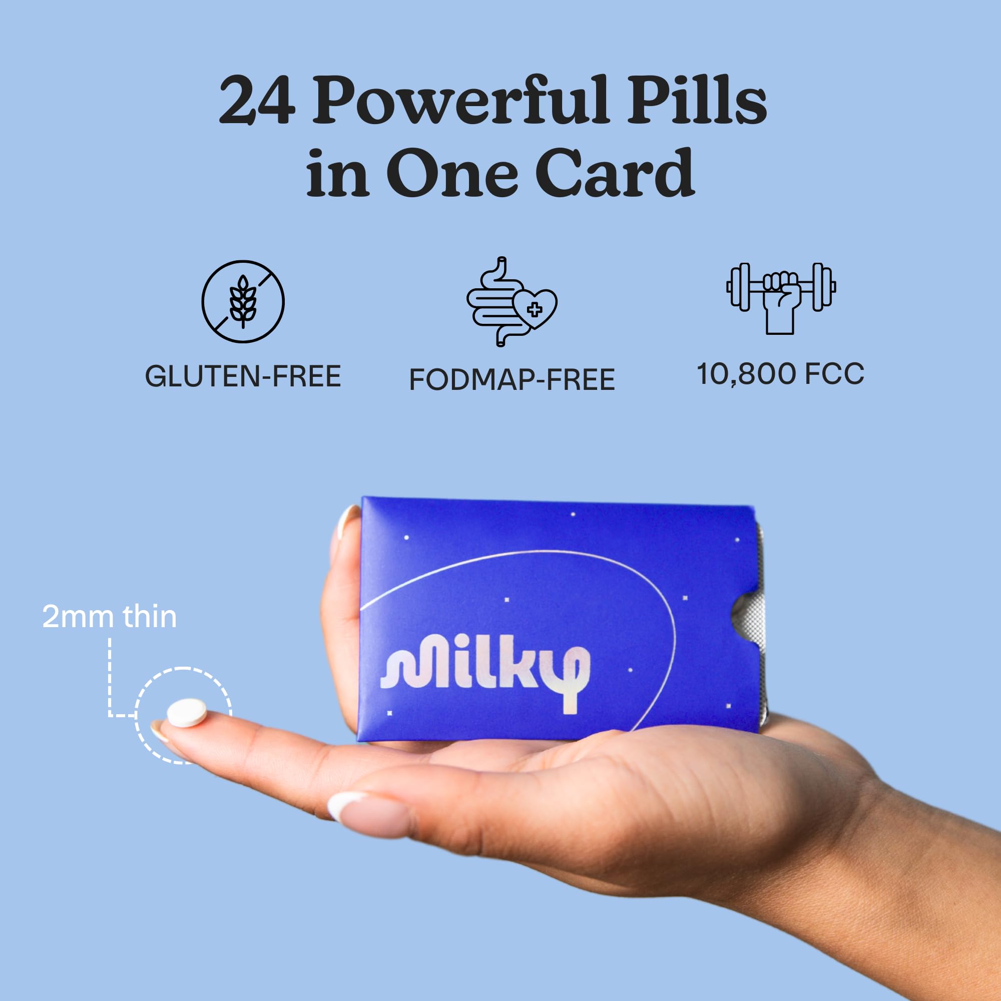 Illustration of relief from bloating and gas after taking Milky Lactose