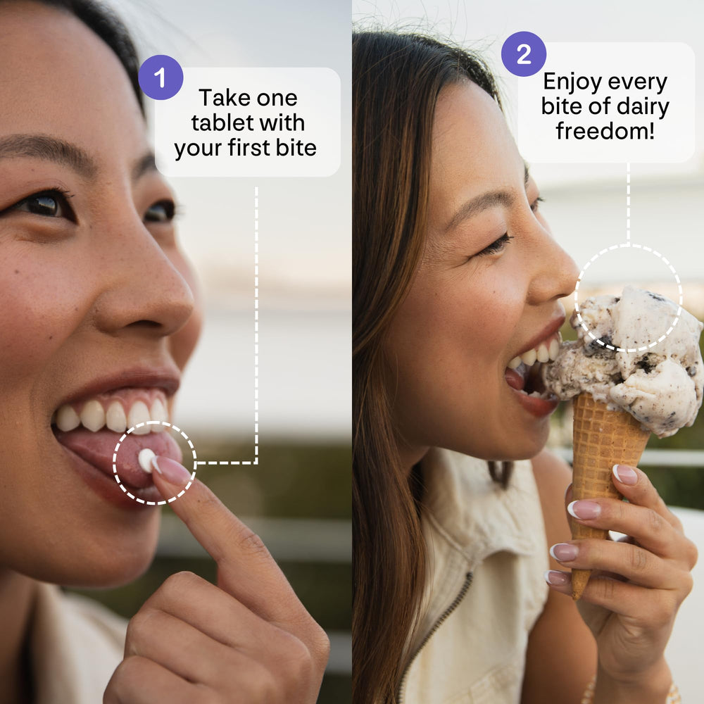 On-the-go use of Milky Lactose Pills for dairy relief