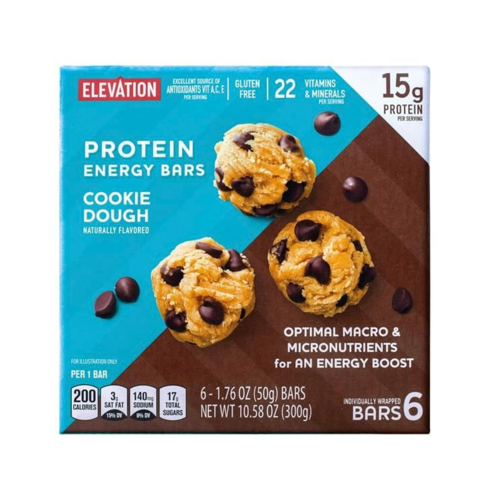 Close-up of Millville Elevation Protein Bars Cookie Dough texture
