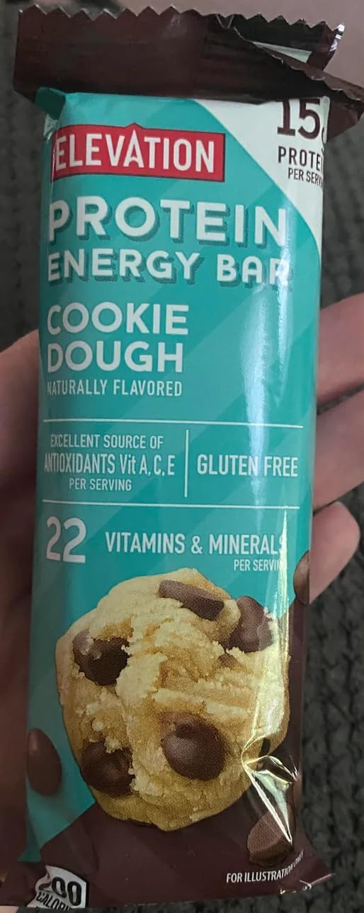 Packaging of Millville Elevation Protein Bars Cookie Dough 12-bar pack (2-pack)