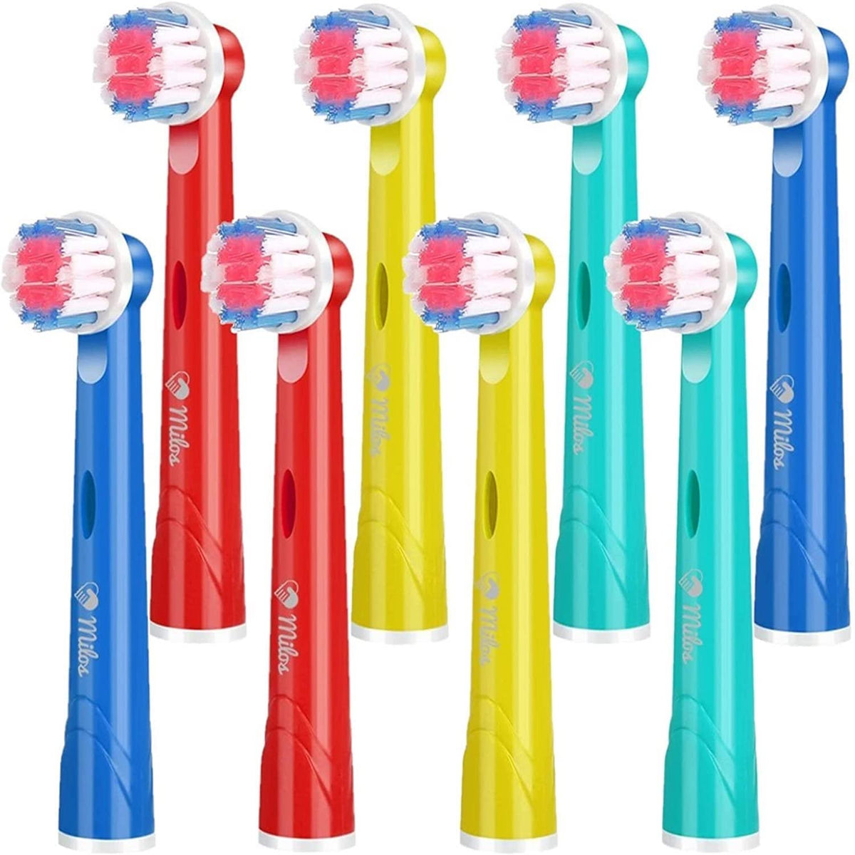Milos electric toothbrush replacement heads 8-pack, Oral-B compatible