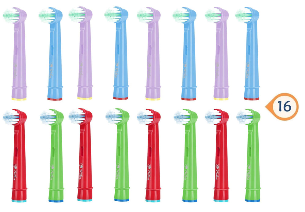 Kid-friendly dental care illustration with Milos heads