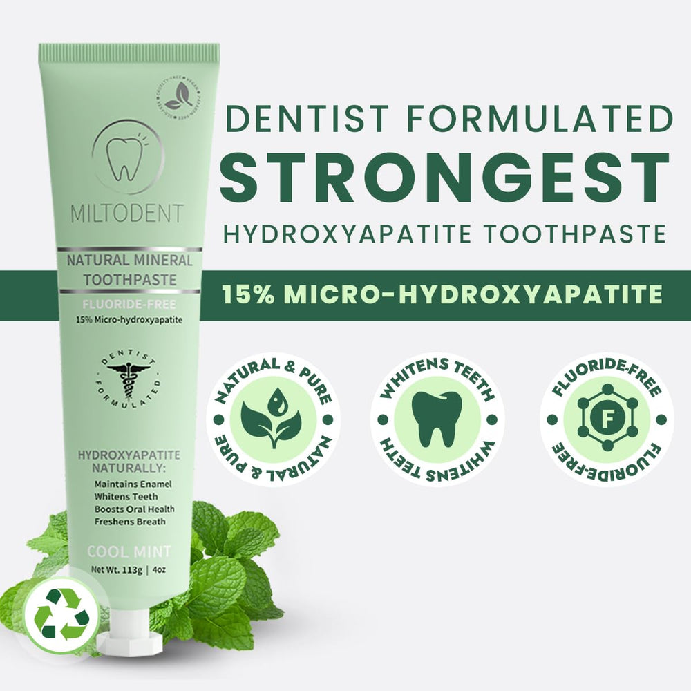 Foam-free, SLS-free MILTODENT toothpaste for sensitive mouths