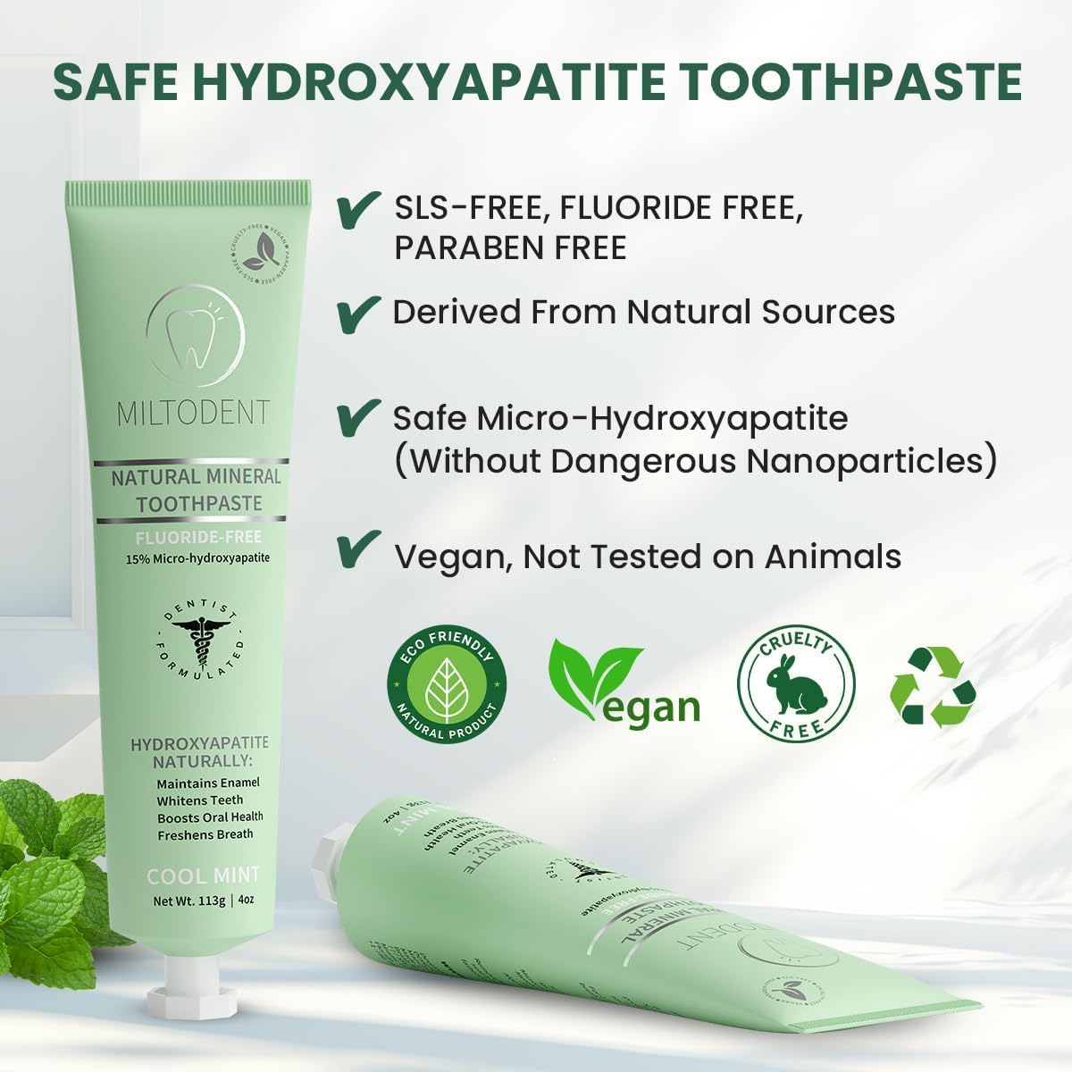 Non-nano micro-hydroxyapatite particles safety graphic