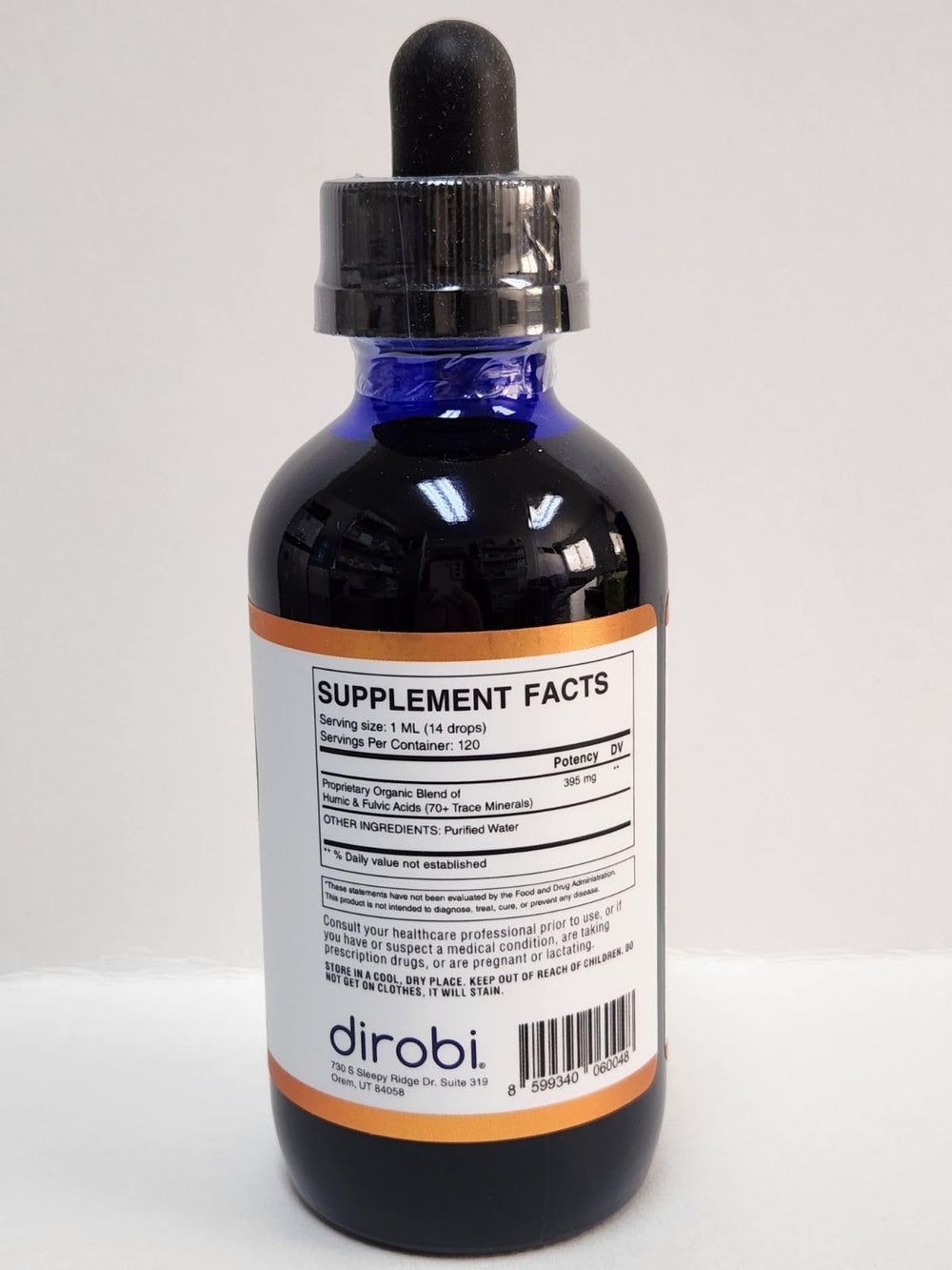 Dosing directions showing 1 ml and 3x daily guidance