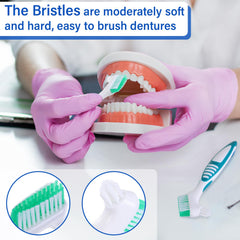 Mimorou denture brush in orange color with soft bristles