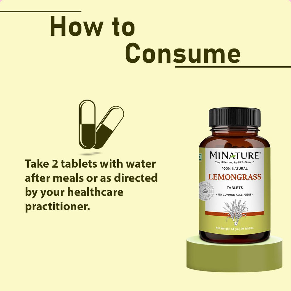 Sealed bottle of lemongrass tablets for freshness