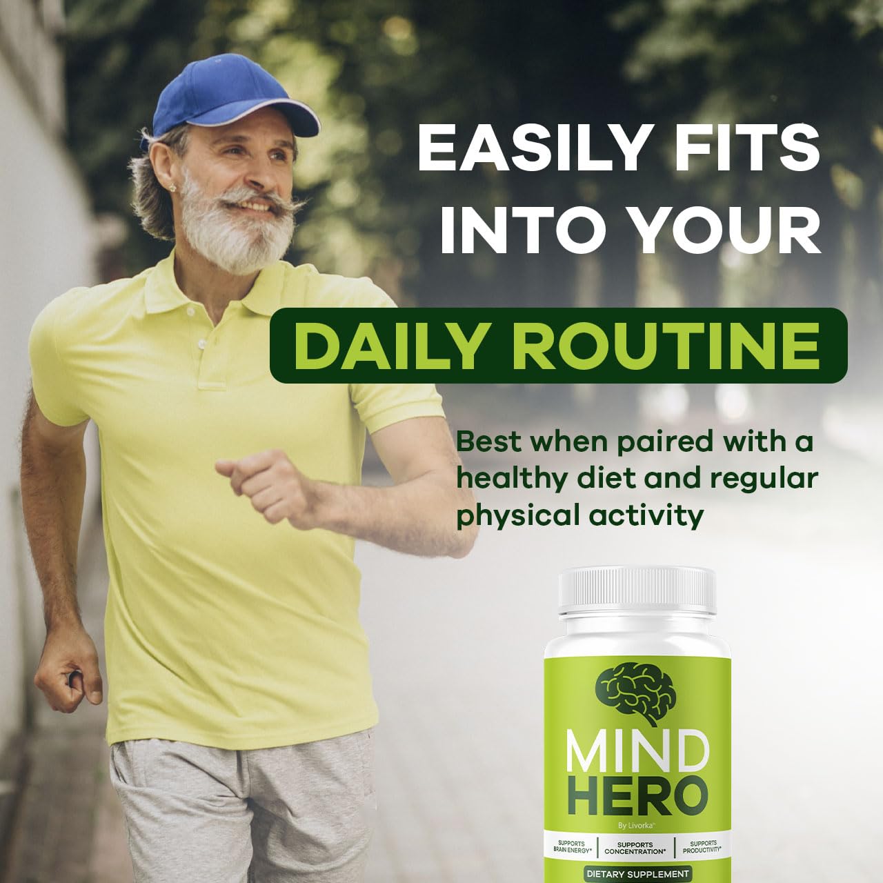 Illustration of Mind Hero brain health support