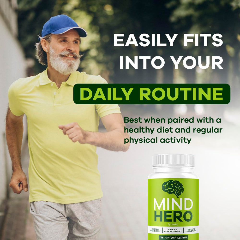 Illustration of Mind Hero brain health support