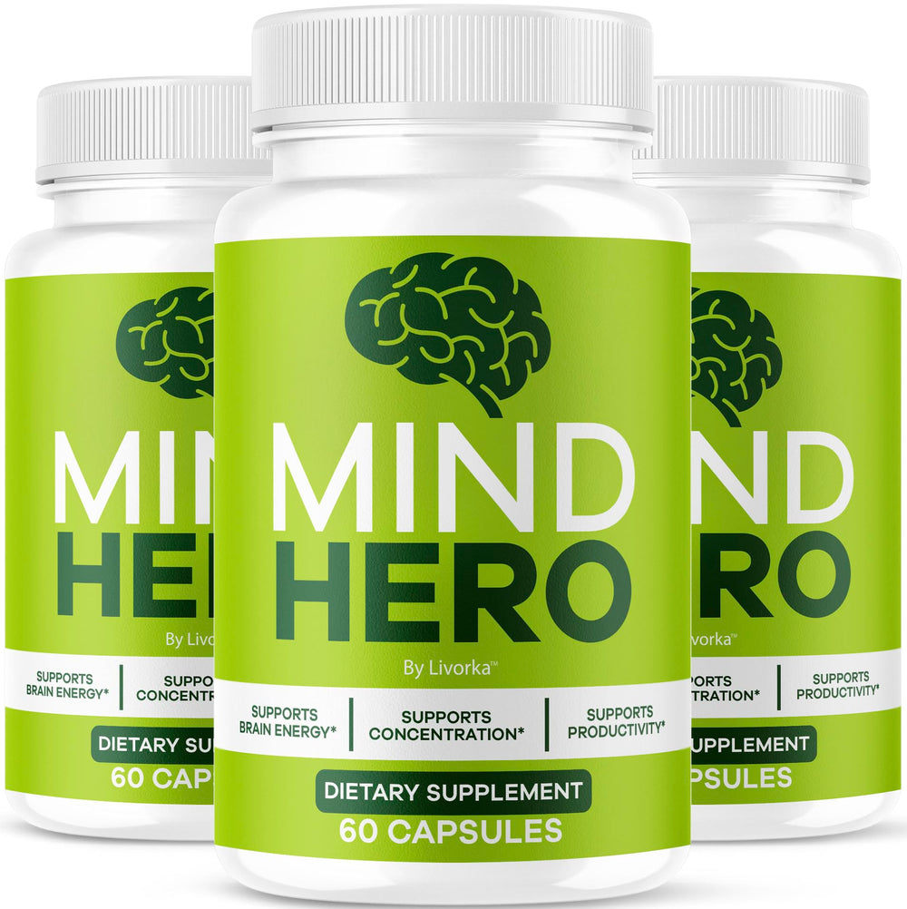 Mind Hero Capsules 3-Pack bottle front view