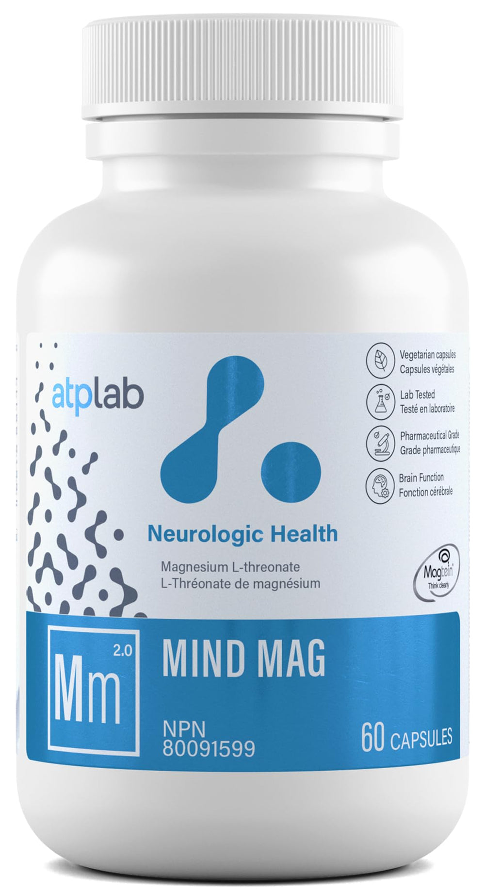 Mind Mag 60 capsules bottle – front view