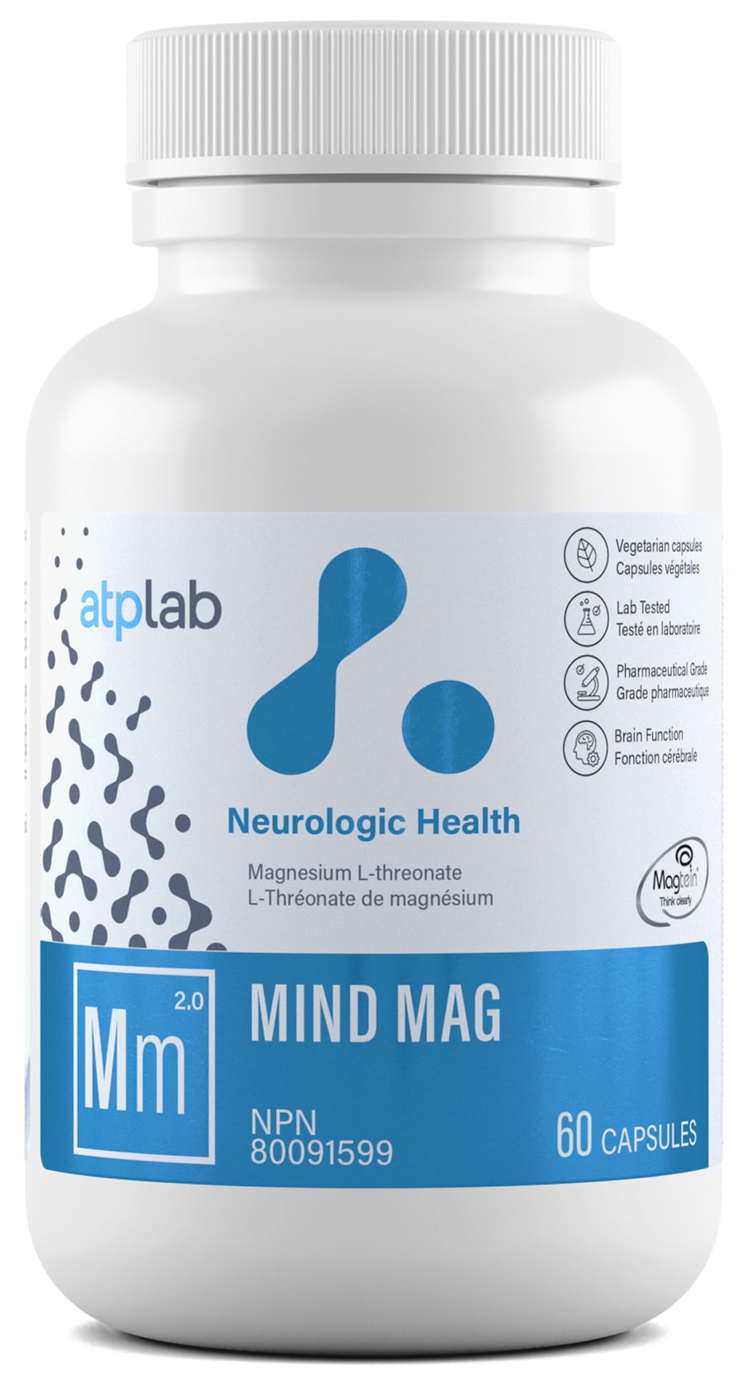 Mind Mag 60 capsules bottle – front view