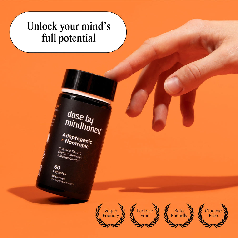 Organic mushroom blend with Lion’s Mane, Cordyceps, Reishi, and Chaga