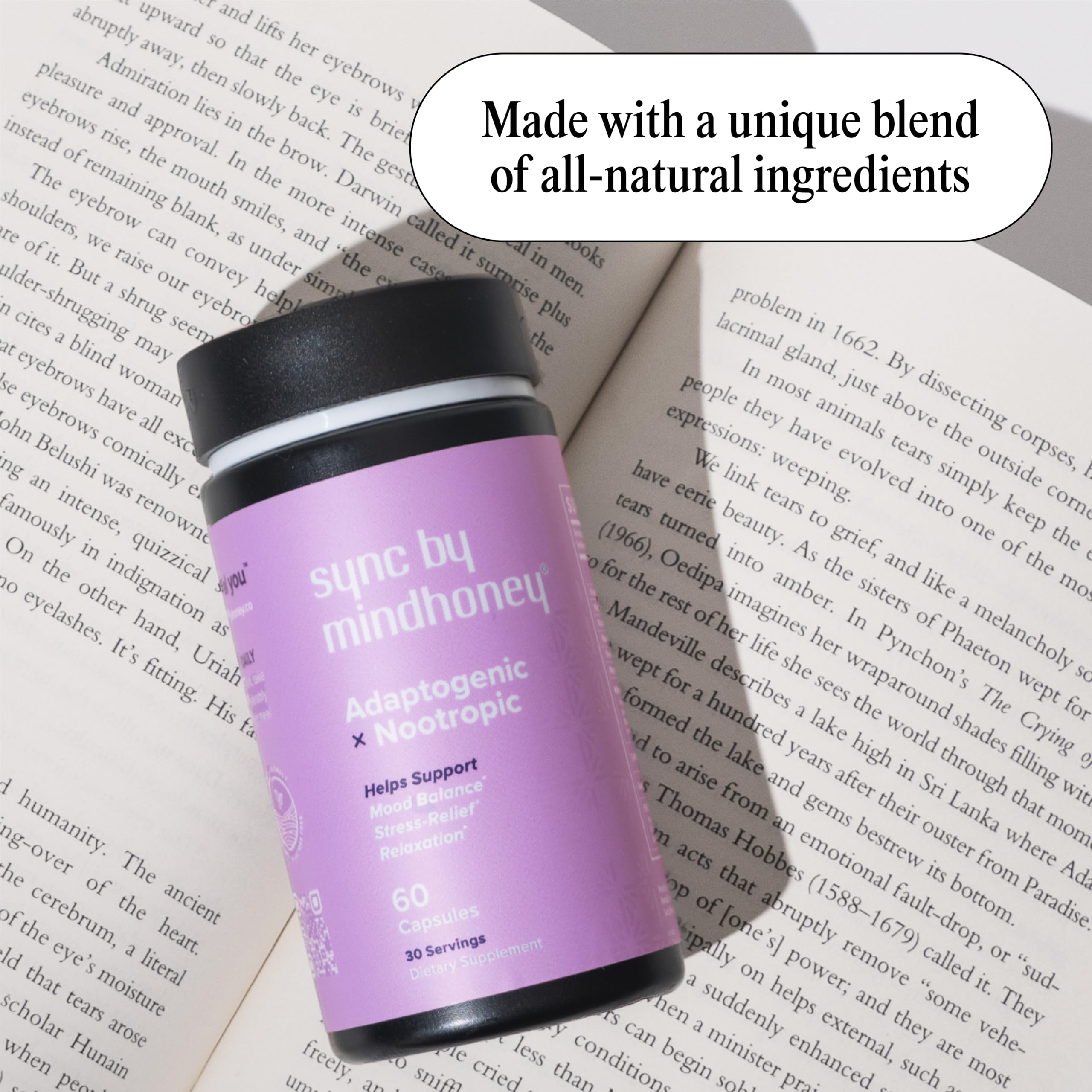 SYNC bottle with label close-up