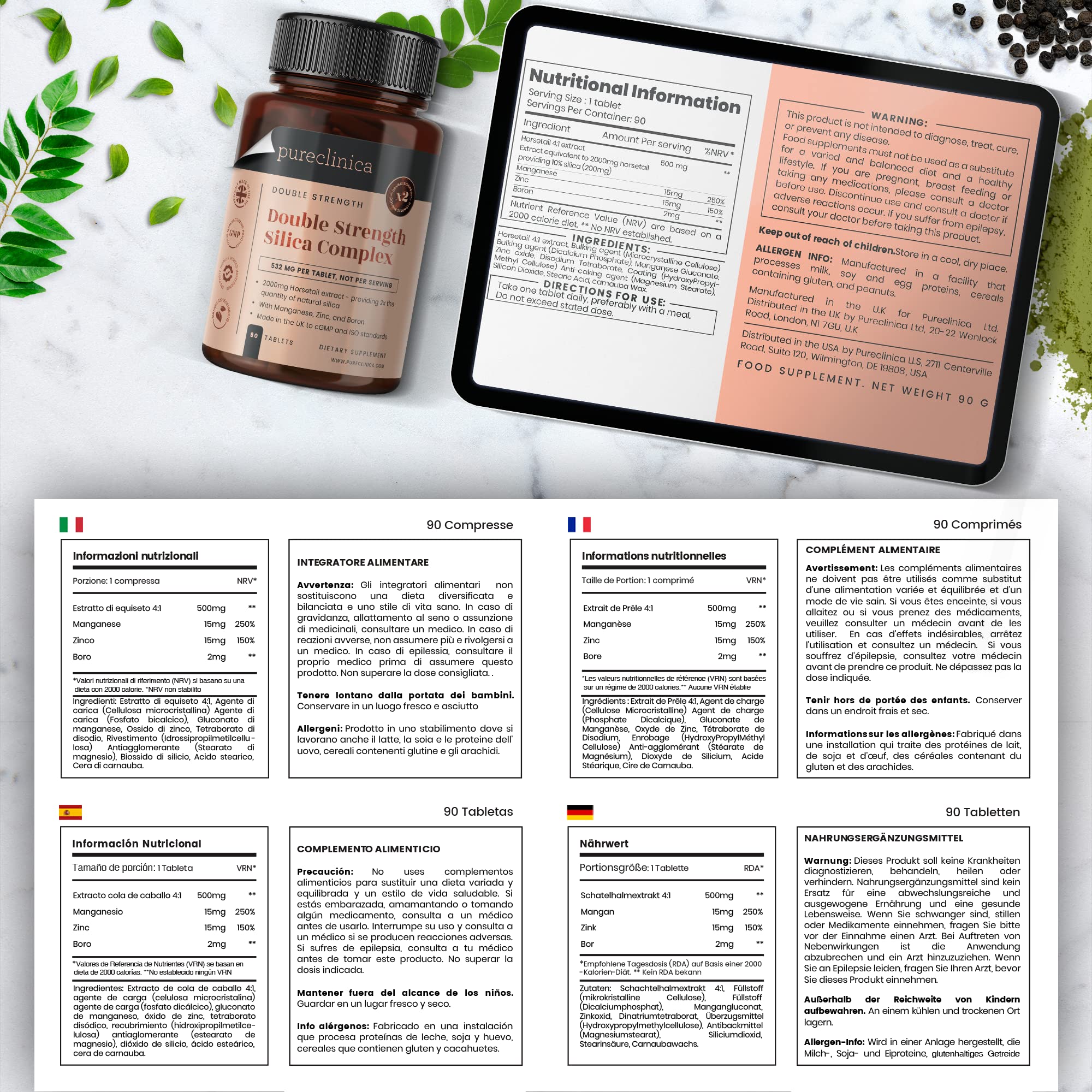 Mineral blend with manganese, boron and zinc