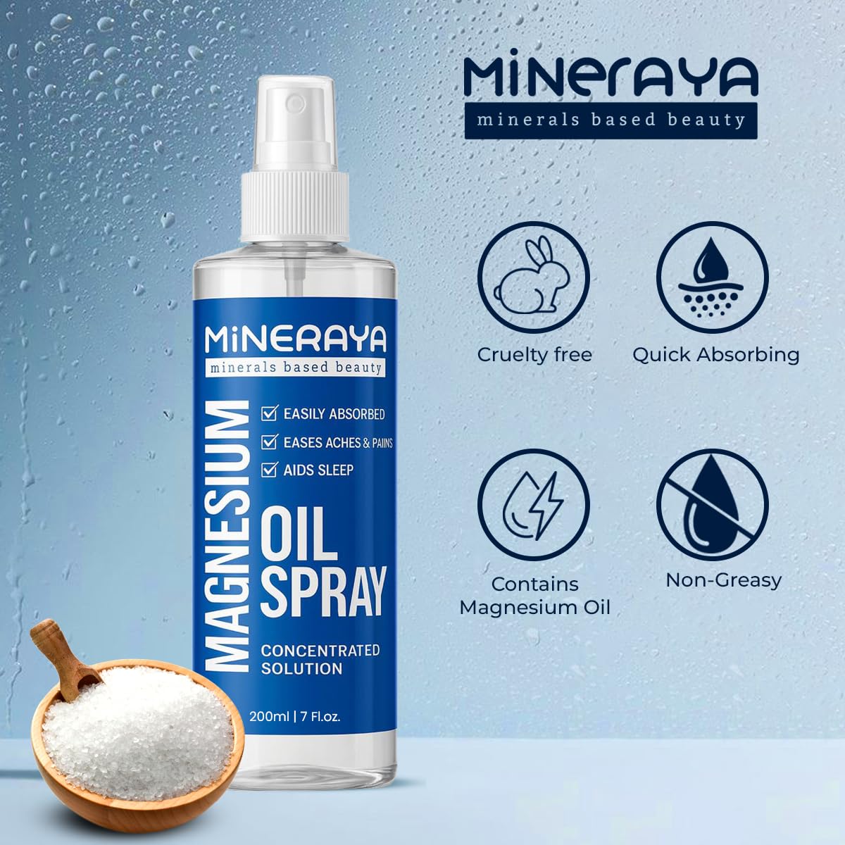 Usage image showing bedtime relaxation with Mineraya