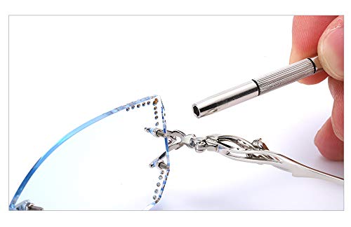 Portable eyeglass repair tool with keychain ring