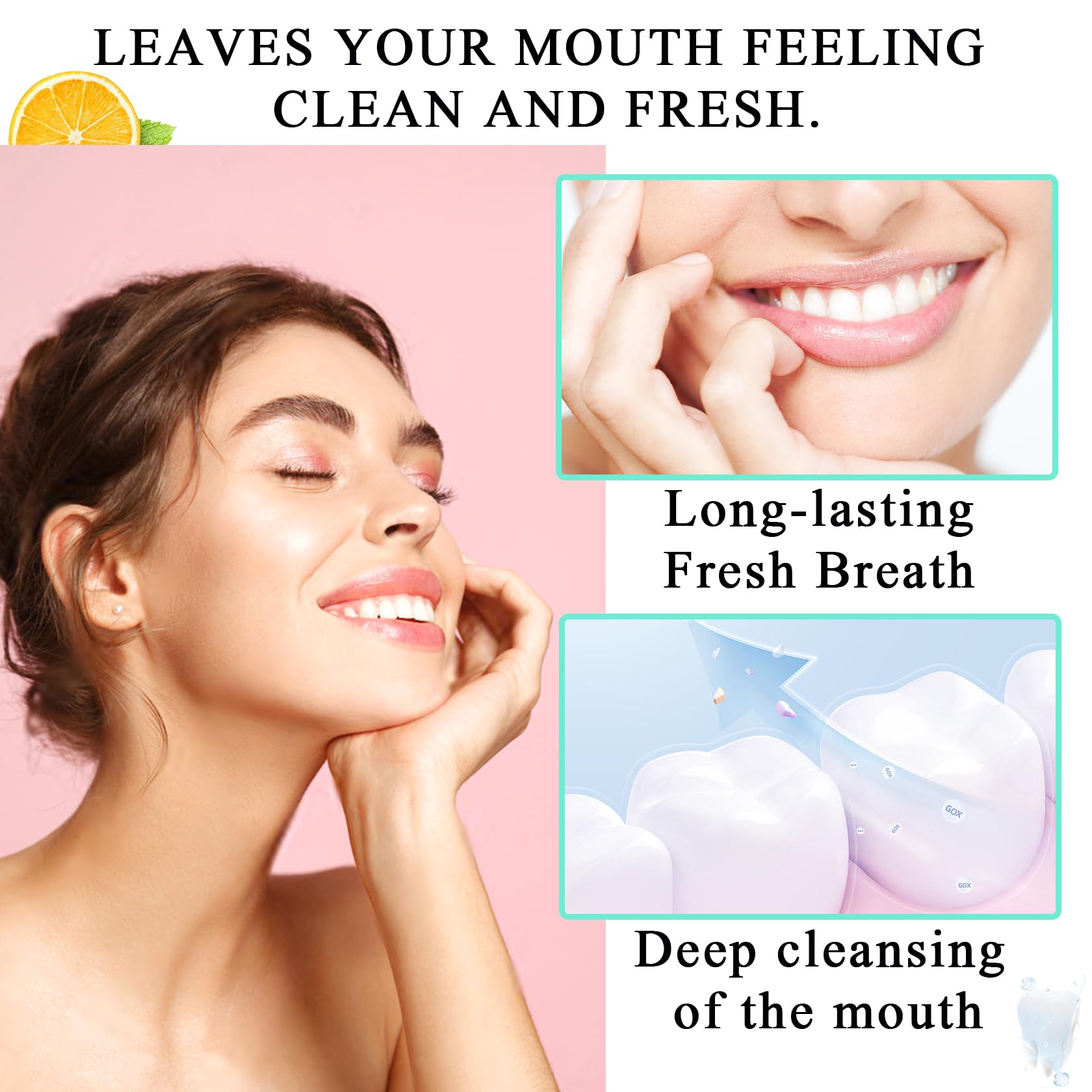 Mini travel mouthwash packets for on-the-go use
