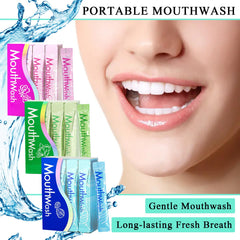 Mini travel mouthwash kit containing 60 sachets for easy packing