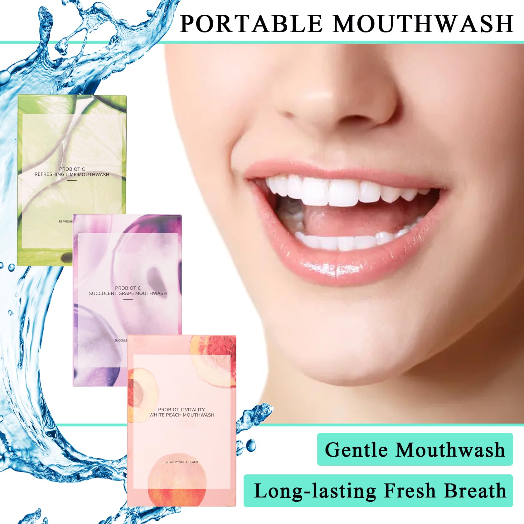 Mini travel mouthwash kit bulk set
