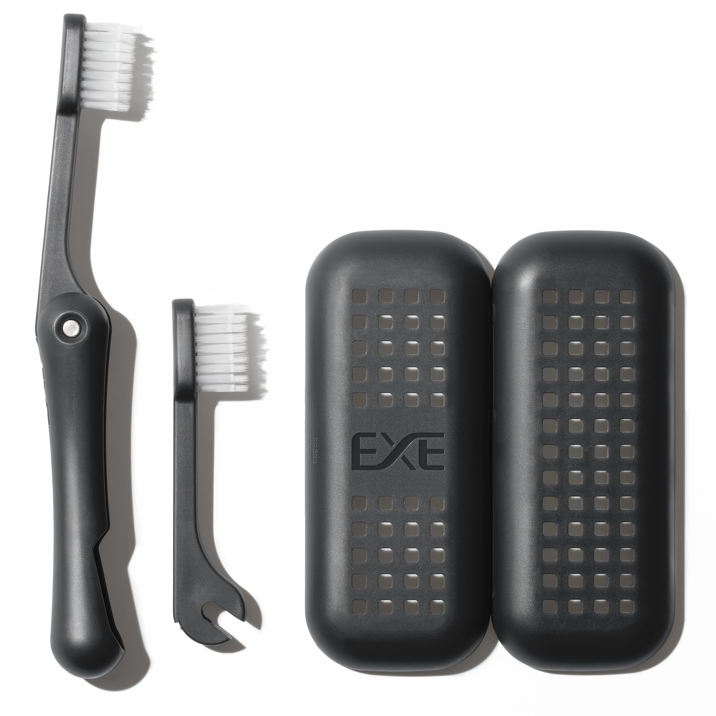 Minibox folding travel toothbrush with case closed