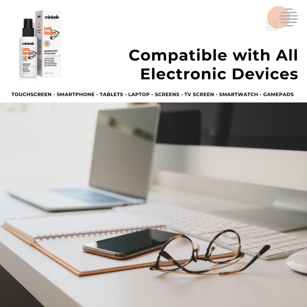 All-in-one lens cleaning kit ready for on-the-go use