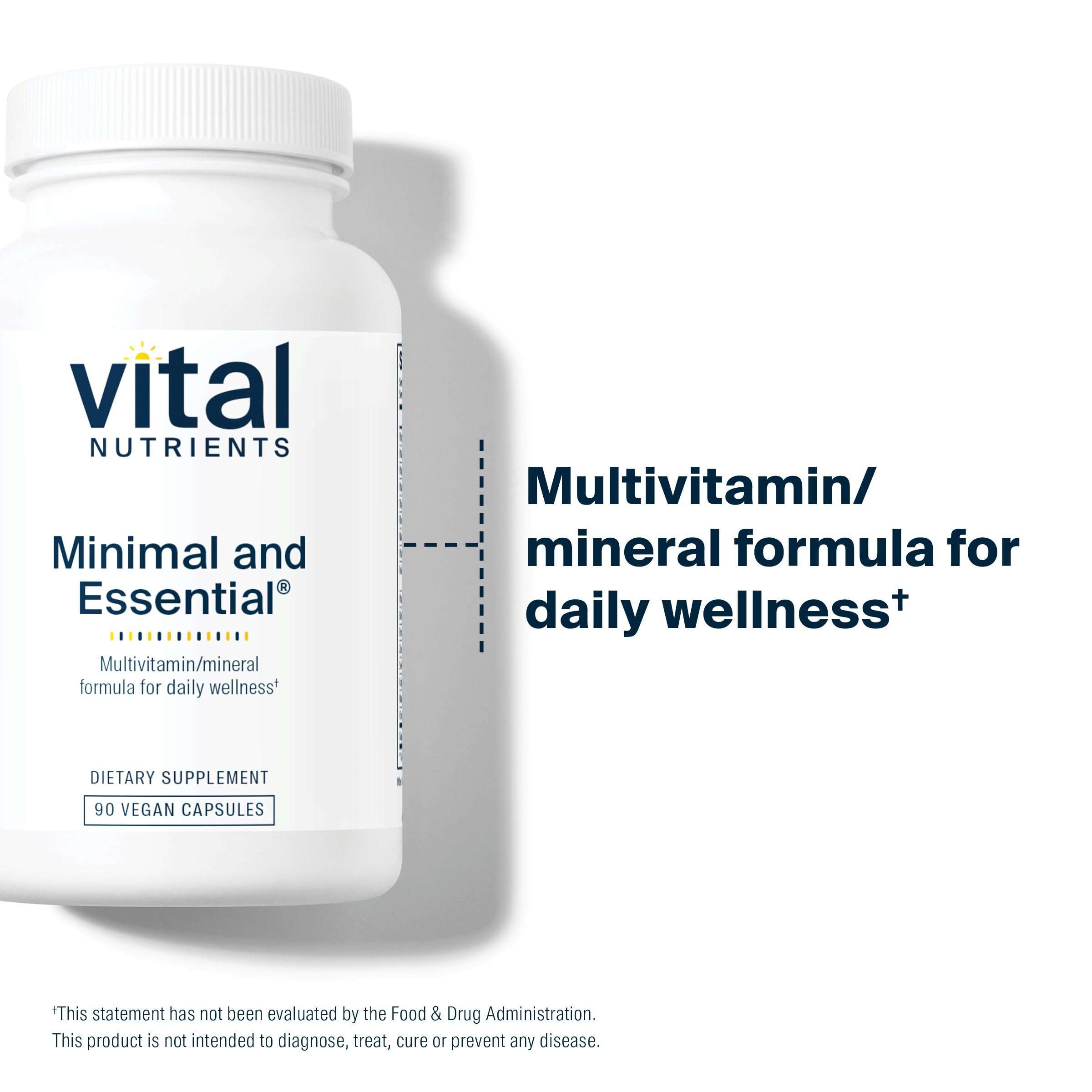 Ingredients panel for Minimal and Essential Multivitamin