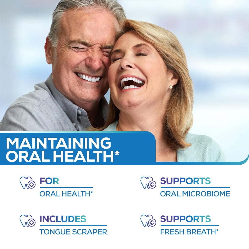 Close-up of mint-flavored chewable probiotics