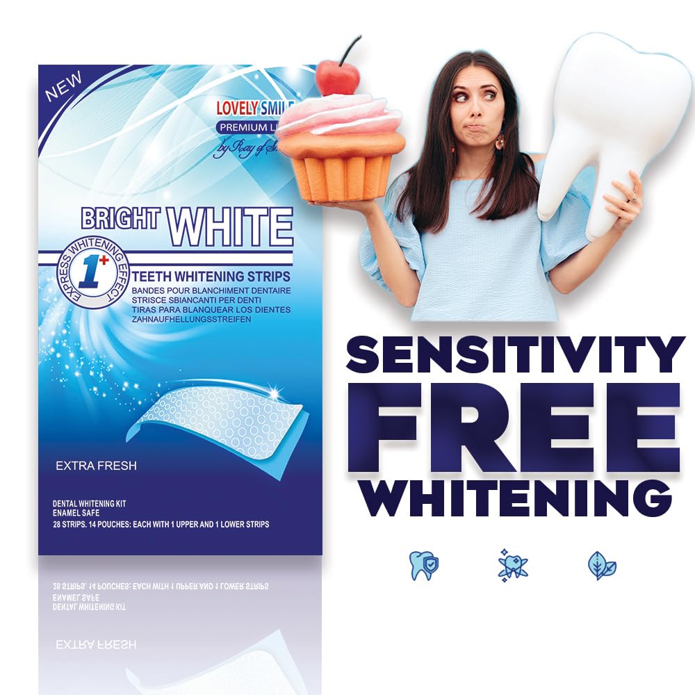 Whitening strip after use with mint flavor
