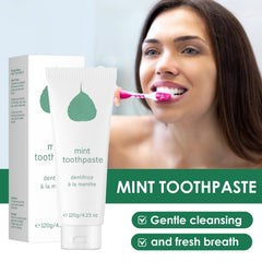 Mint Toothpaste 3.5 oz tube – side view