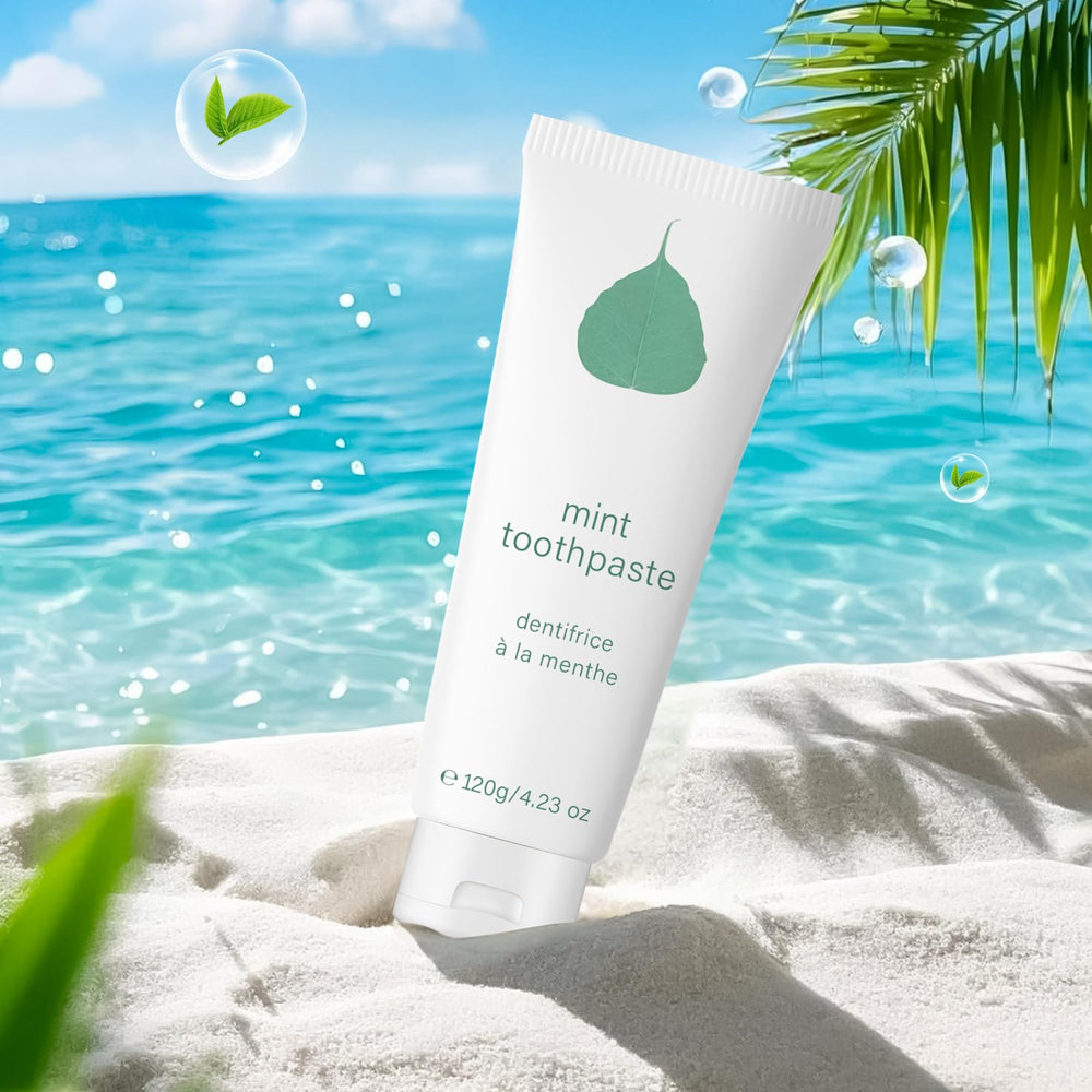 Product packaging card for Mint Toothpaste